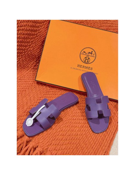 Hermes Oran slides summer shoes_5