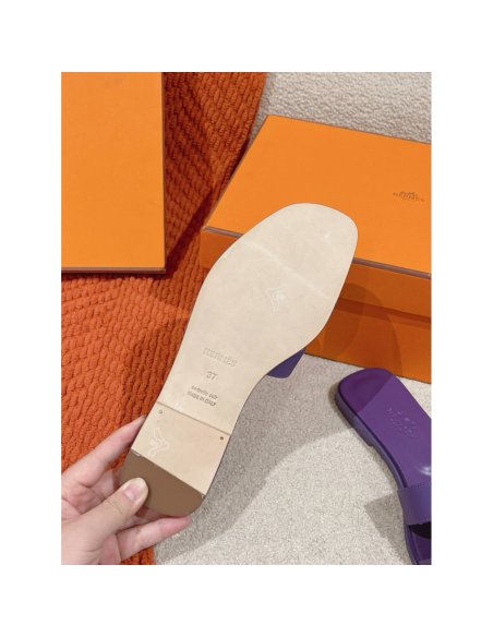 Hermes Oran slides summer shoes_5