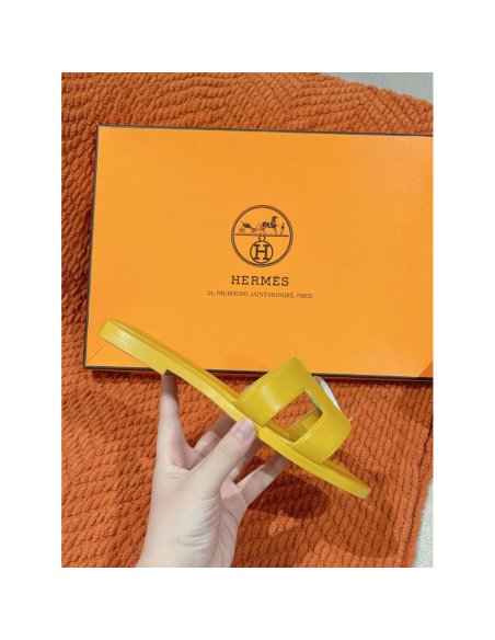 Hermes Oran slides summer shoes_6
