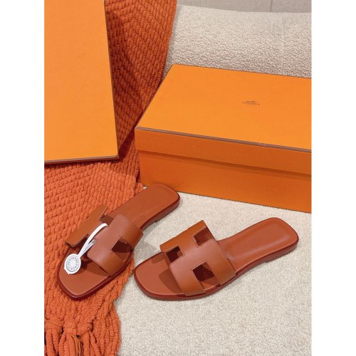 Hermes Oran slides summer shoes_7