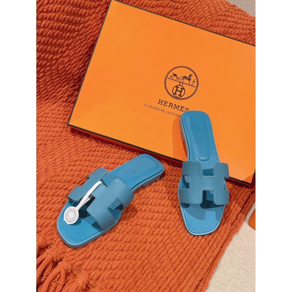 Hermes Oran slides summer shoes_8