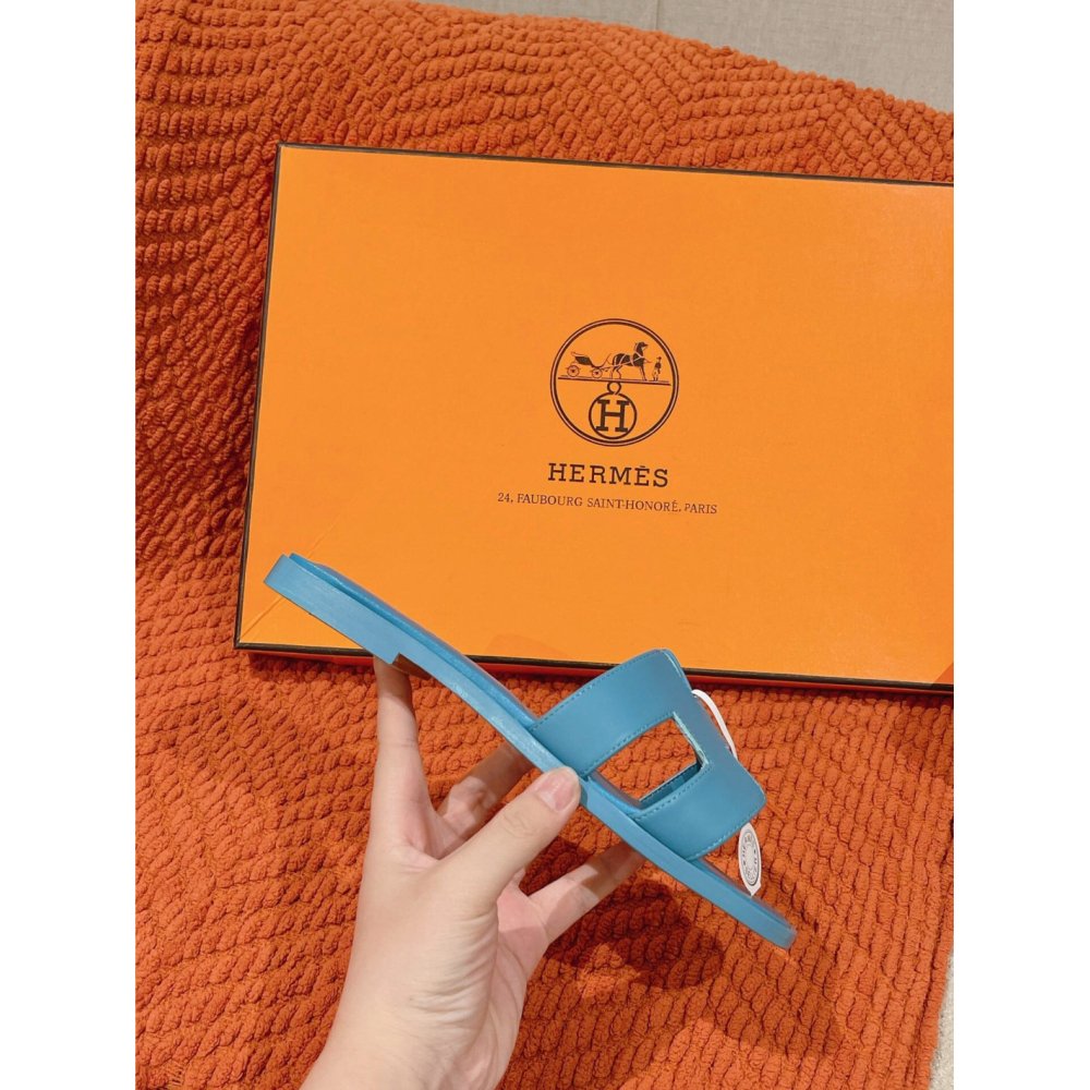 Hermes Oran slides summer shoes_8
