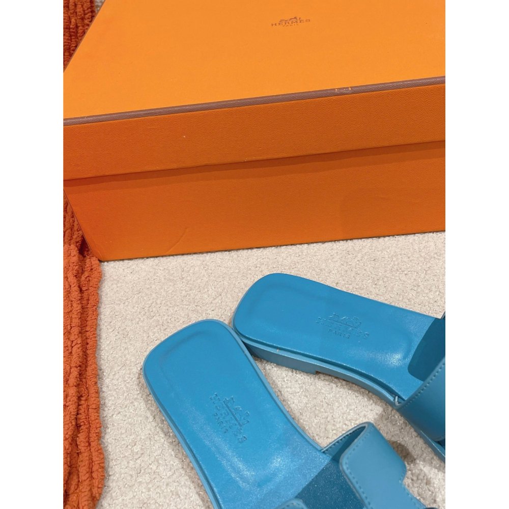 Hermes Oran slides summer shoes_8