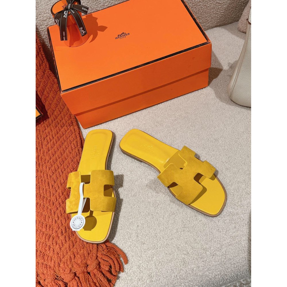 Hermes Oran slides summer shoes_9