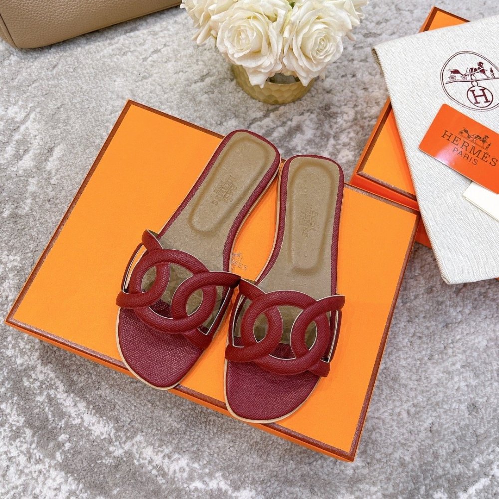 Hermes slides summer shoes_16