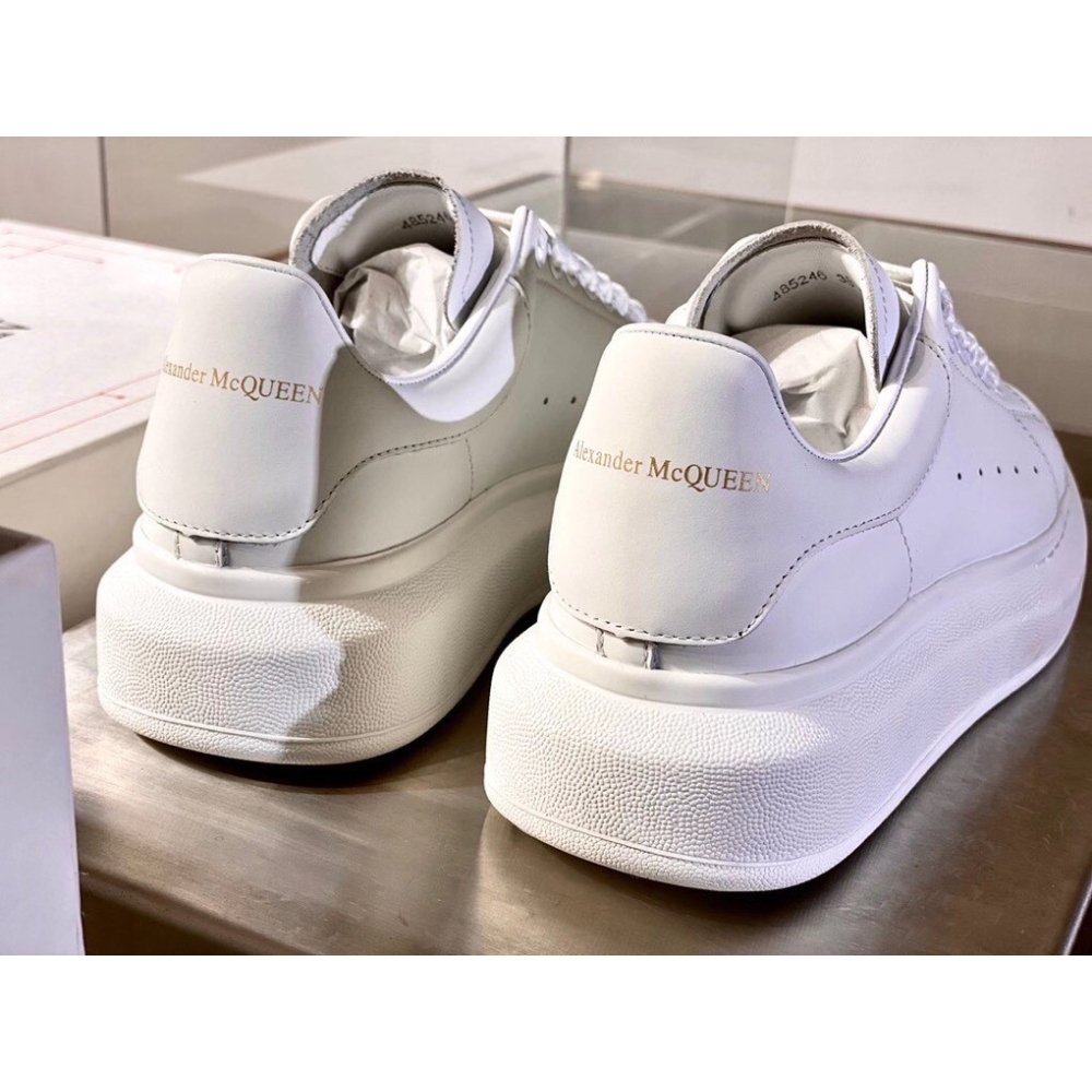 Cheap Reps Alexander McQueen Mens White Oversized Sneakers