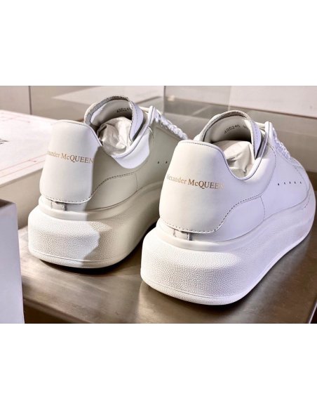 Cheap Reps Alexander McQueen Mens White Oversized Sneakers