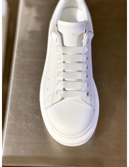 Cheap Reps Alexander McQueen Mens White Oversized Sneakers