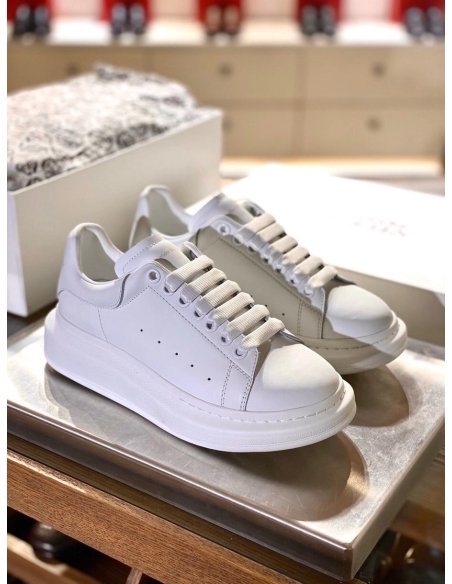 Cheap Reps Alexander McQueen Mens White Oversized Sneakers