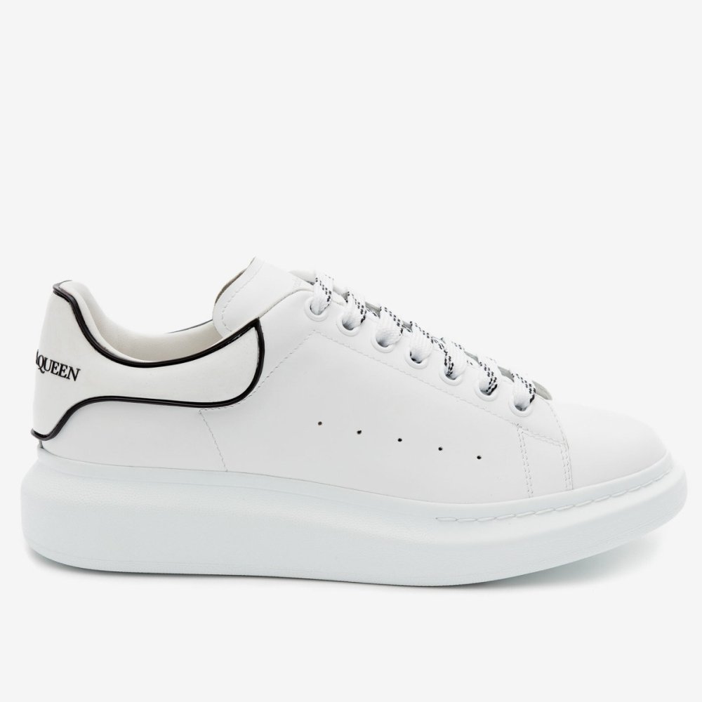 Cheap Reps Alexander McQueen Mens White/Black Oversized Sneakers