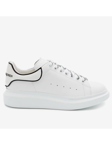 Cheap Reps Alexander McQueen Mens White/Black Oversized Sneakers