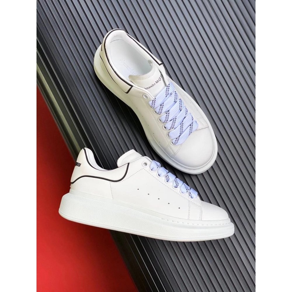 Cheap Reps Alexander McQueen Mens White/Black Oversized Sneakers