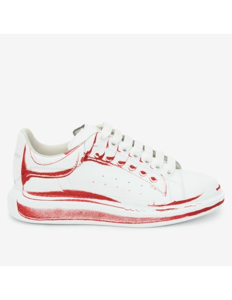 Cheap Reps Alexander McQueen Mens Oversized Sneakers With Red Printed