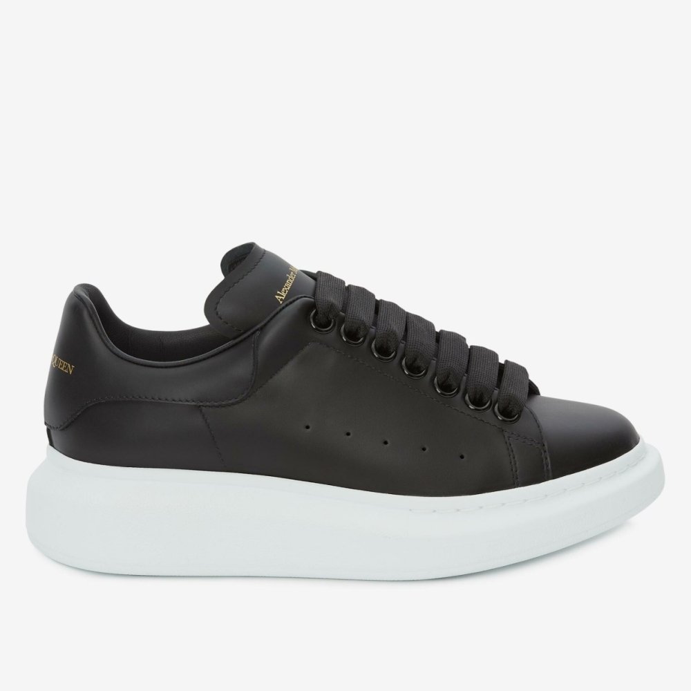 Cheap Reps Alexander McQueen Mens Black Oversized Sneakers