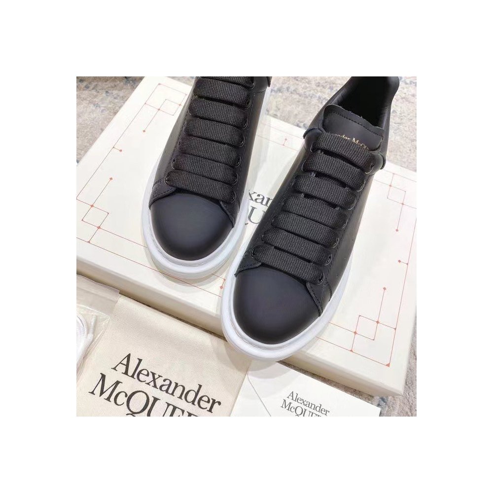 Cheap Reps Alexander McQueen Mens Black Oversized Sneakers