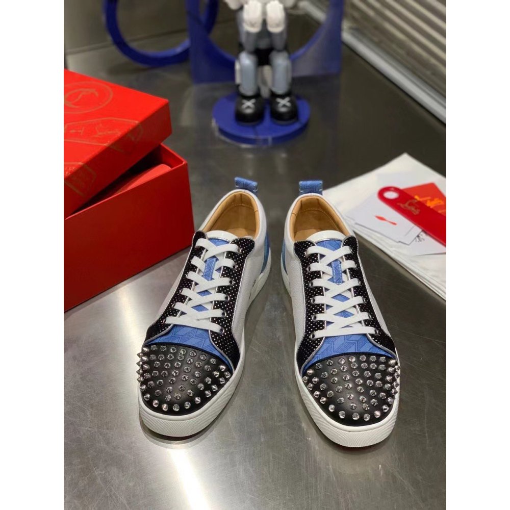 Cheap Reps Christian Louboutin Mens Louis Junior Spikes Orlato Sneakers