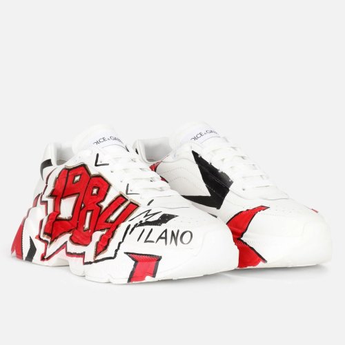 Cheap Reps Dolce Gabbana Mens Daymaster Sneakers with 1984 Printed