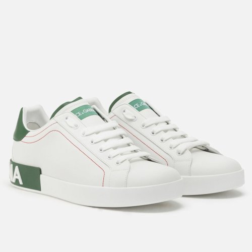 Cheap Reps Dolce Gabbana Mens Portofino Sneakers with Green Branded
