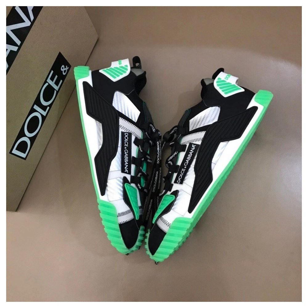 Cheap Reps Dolce Gabbana Mens NS1 Sneakers In Green Fabric