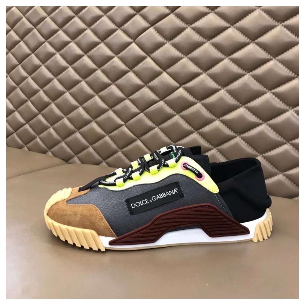 Cheap Reps Dolce Gabbana Mens NS1 Slip-on Sneakers In Grey Mesh