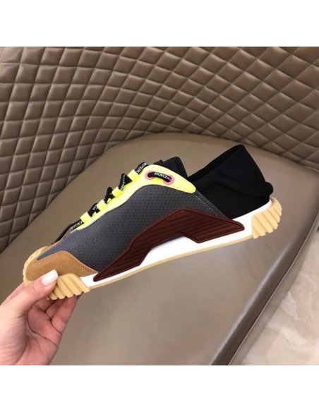 Cheap Reps Dolce Gabbana Mens NS1 Slip-on Sneakers In Grey Mesh