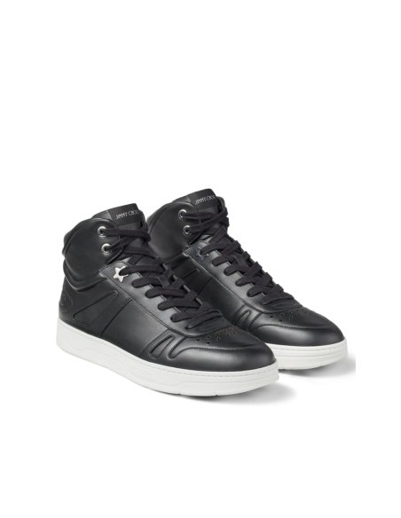 Cheap Reps Jimmy Choo Mens Hawaii High-top Sneaker In Black Leather