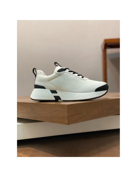 Cheap Reps Hermes Heros Sneakers in White Technical Knit
