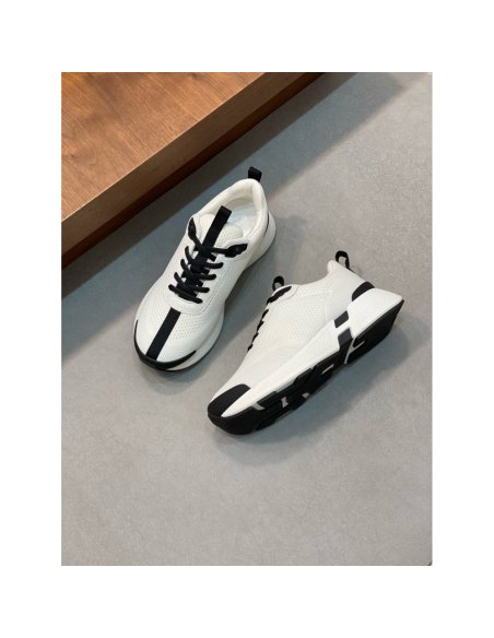 Cheap Reps Hermes Heros Sneakers in White Technical Knit