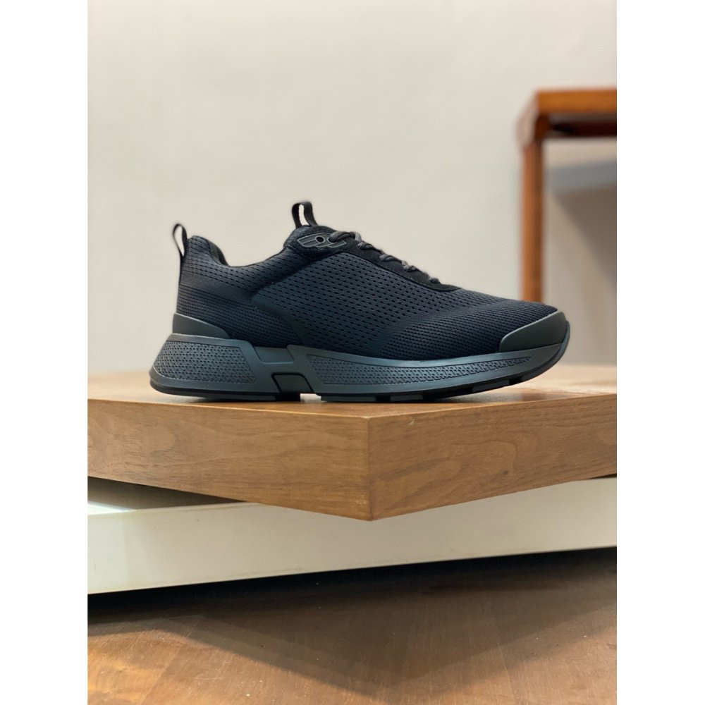 Cheap Reps Hermes Heros Sneakers in Noir Technical Knit