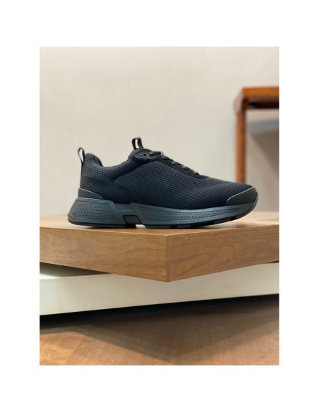 Cheap Reps Hermes Heros Sneakers in Noir Technical Knit