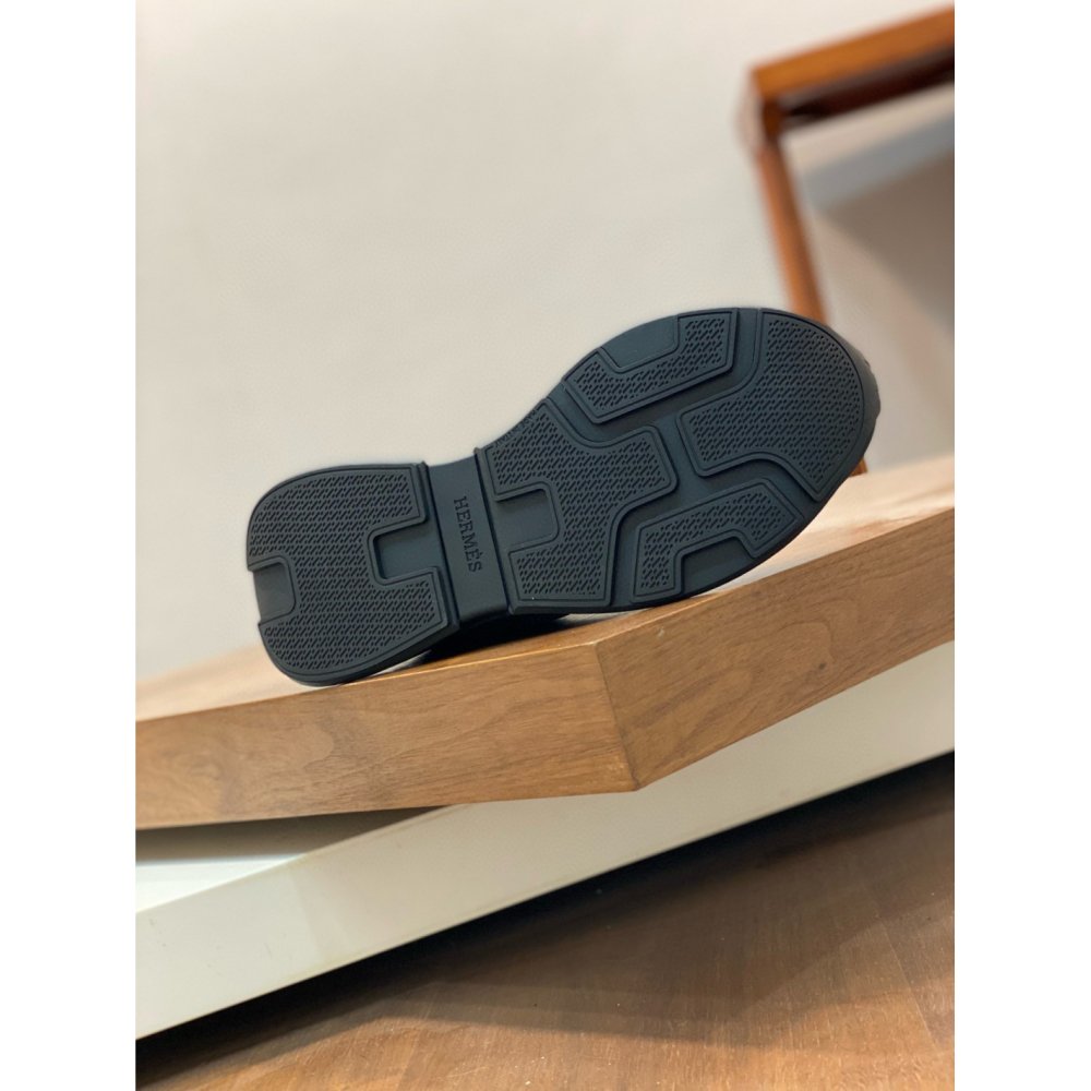 Cheap Reps Hermes Heros Sneakers in Noir Technical Knit