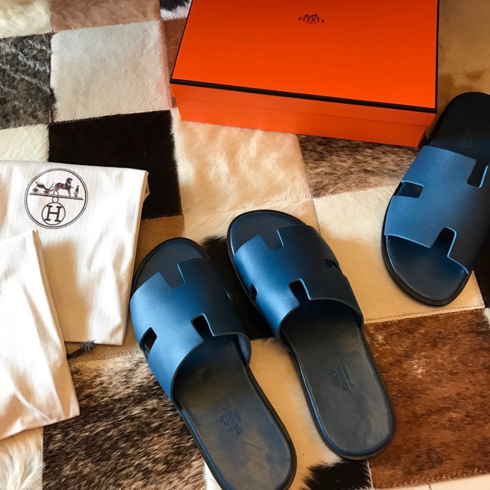 Cheap Reps Hermes Mens Izmir Sandals In Colvert Epsom Calfskin