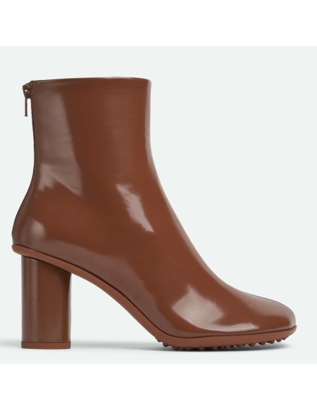 Cheap Reps Bottega Veneta Atomic Ankle Boots In Brown Lambskin