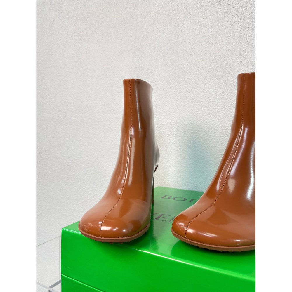 Cheap Reps Bottega Veneta Atomic Ankle Boots In Brown Lambskin