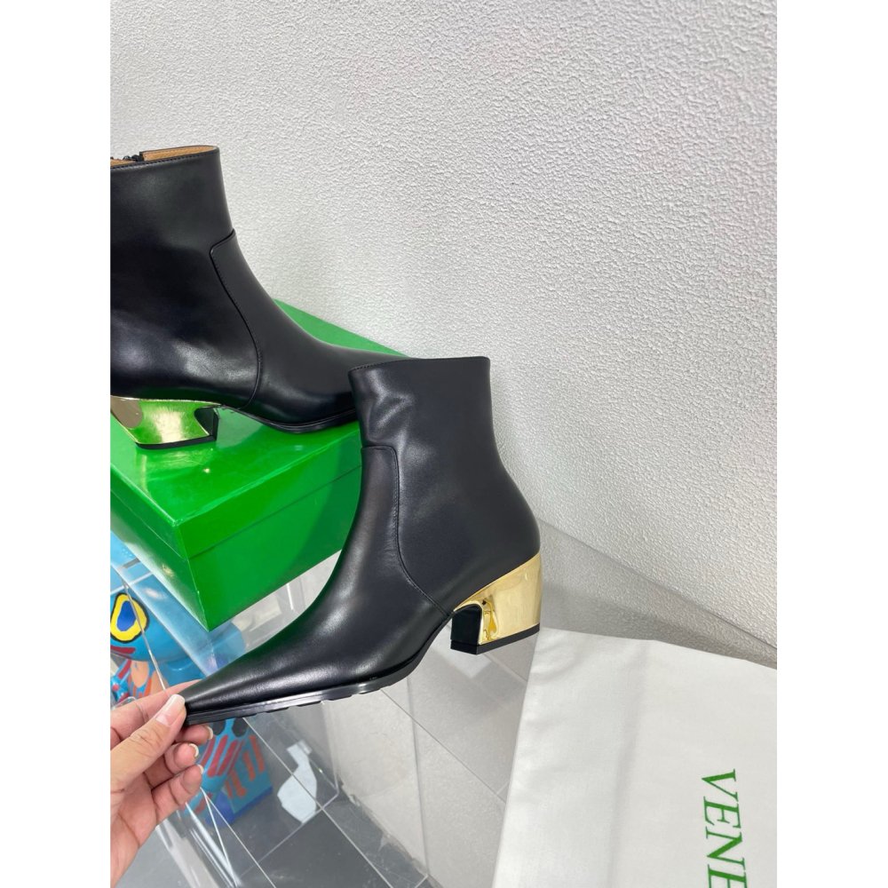 Cheap Reps Bottega Veneta Tex Ankle Boots in Black Leather