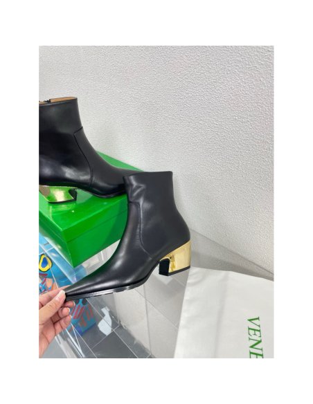 Cheap Reps Bottega Veneta Tex Ankle Boots in Black Leather