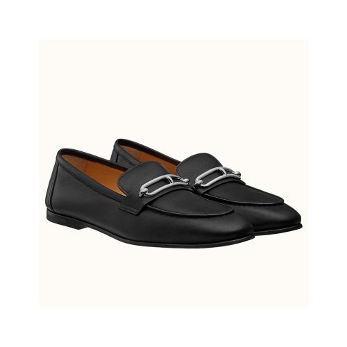 Cheap Reps Hermes Mens Colette Loafers In Noir Calfskin