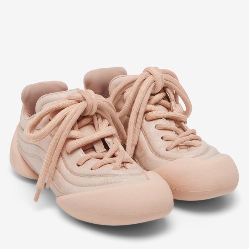 Cheap Reps Alexander McQueen Womens Flexion Sneakers in Nude Leather