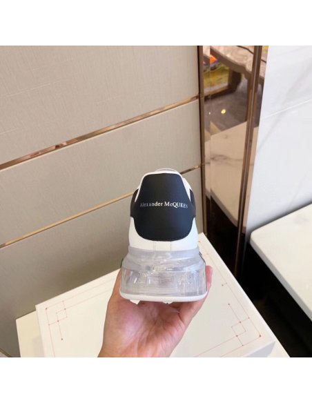 Cheap Reps Alexander McQueen Womens Oversized Sneakers With White Transparent Sole