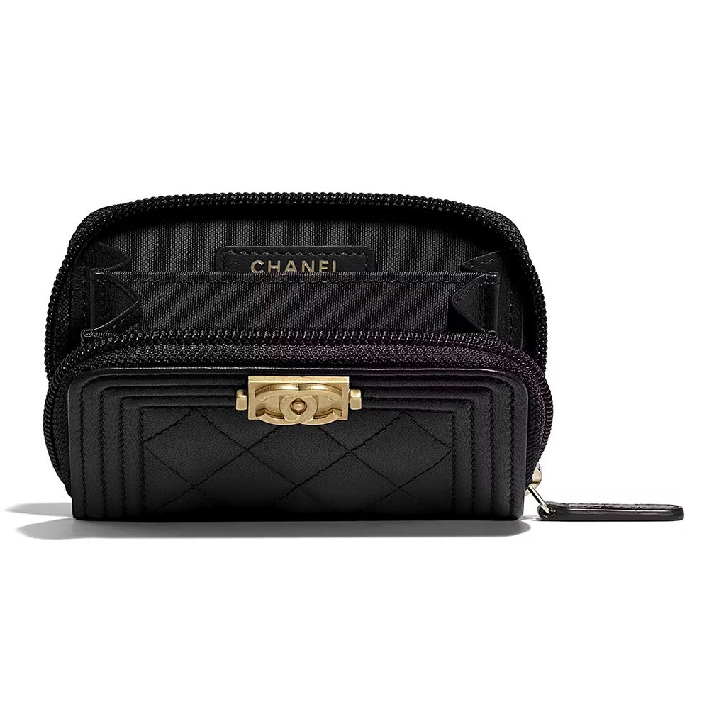 Chanel Boy Zipped Coin Purse Y07659 7.4*11*2cm,Chanel Bags