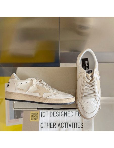 Cheap Reps Golden Goose Womens Ball Star LTD Sneakers with A Salmon-pink Nappa Star