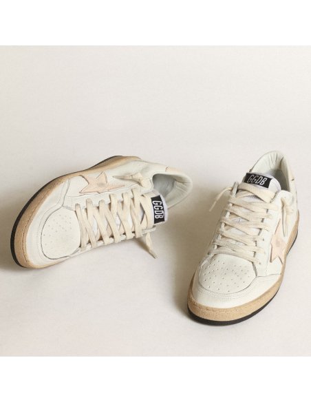 Cheap Reps Golden Goose Womens Ball Star LTD Sneakers with A Salmon-pink Nappa Star
