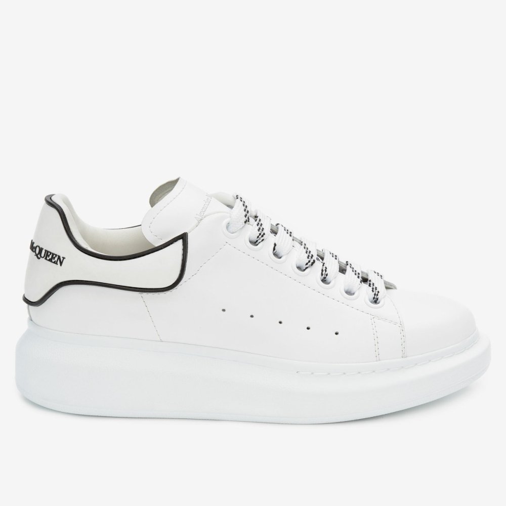 Cheap Reps Alexander McQueen Womens White/Black Oversized Sneakers