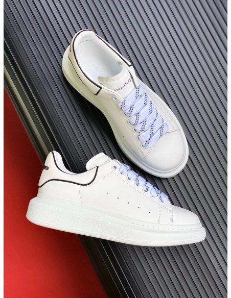 Cheap Reps Alexander McQueen Womens White/Black Oversized Sneakers