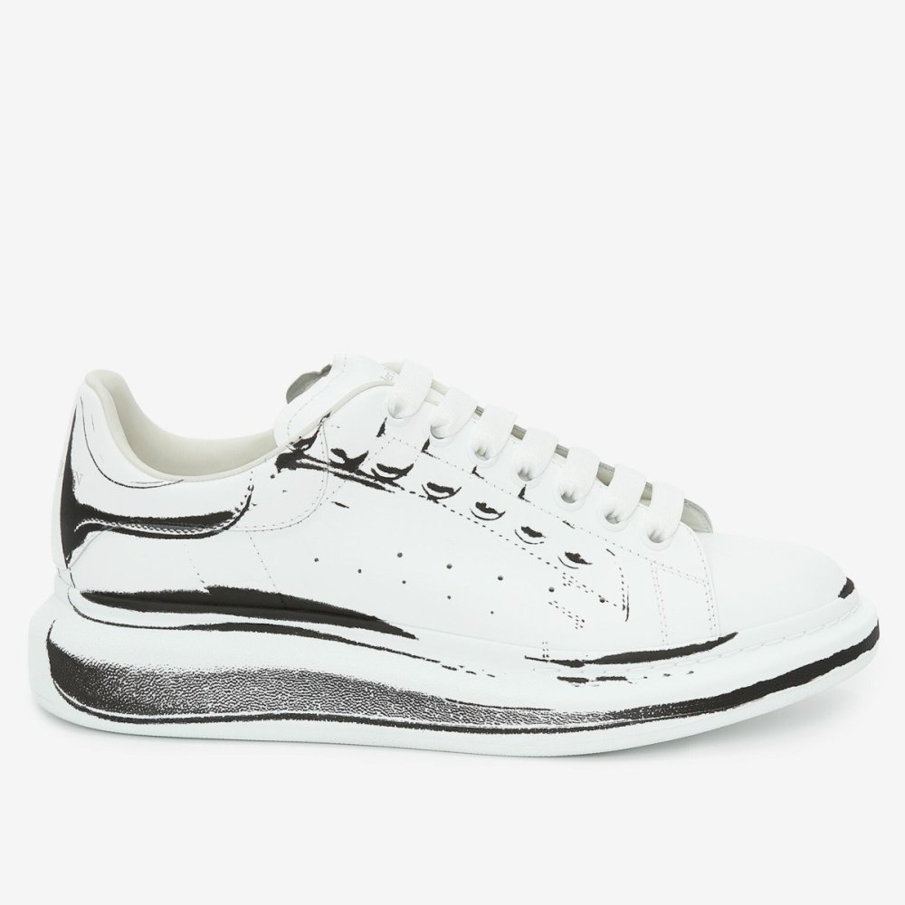 Cheap Reps Alexander McQueen Womens Oversized Sneakers With Black Printed