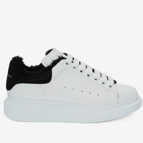 Cheap Reps Alexander McQueen Womens Oversized Sneakers With Black Shearling