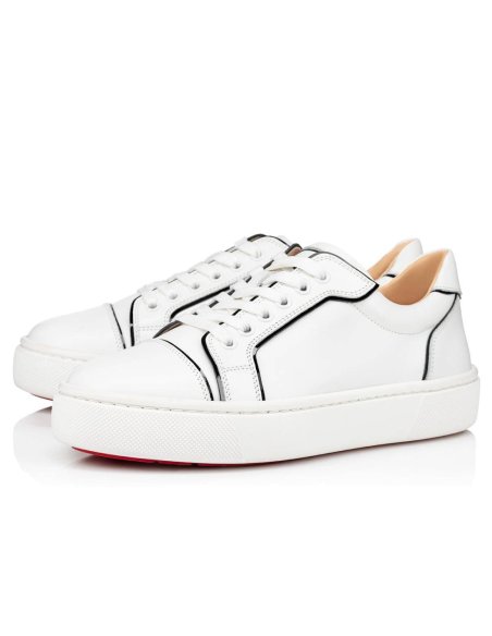 Cheap Reps Christian Louboutin Womens Vieirissima Sneakers In White Calfskin