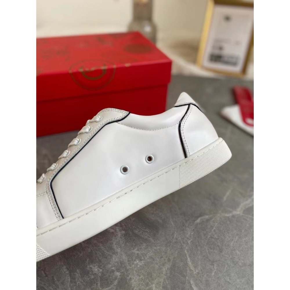 Cheap Reps Christian Louboutin Womens Vieirissima Sneakers In White Calfskin