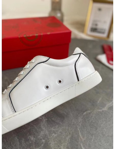 Cheap Reps Christian Louboutin Womens Vieirissima Sneakers In White Calfskin