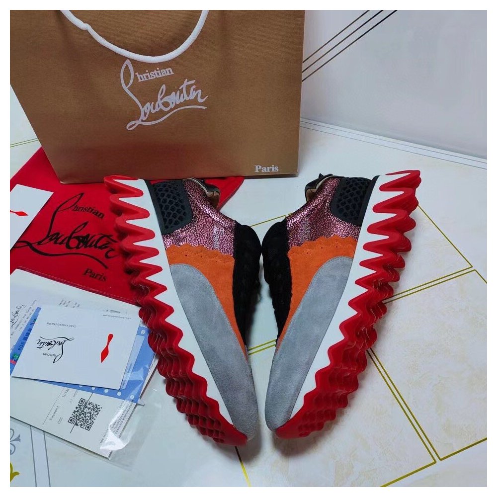 Cheap Reps Christian Louboutin Womens Loubishark Sneakers Multicolour